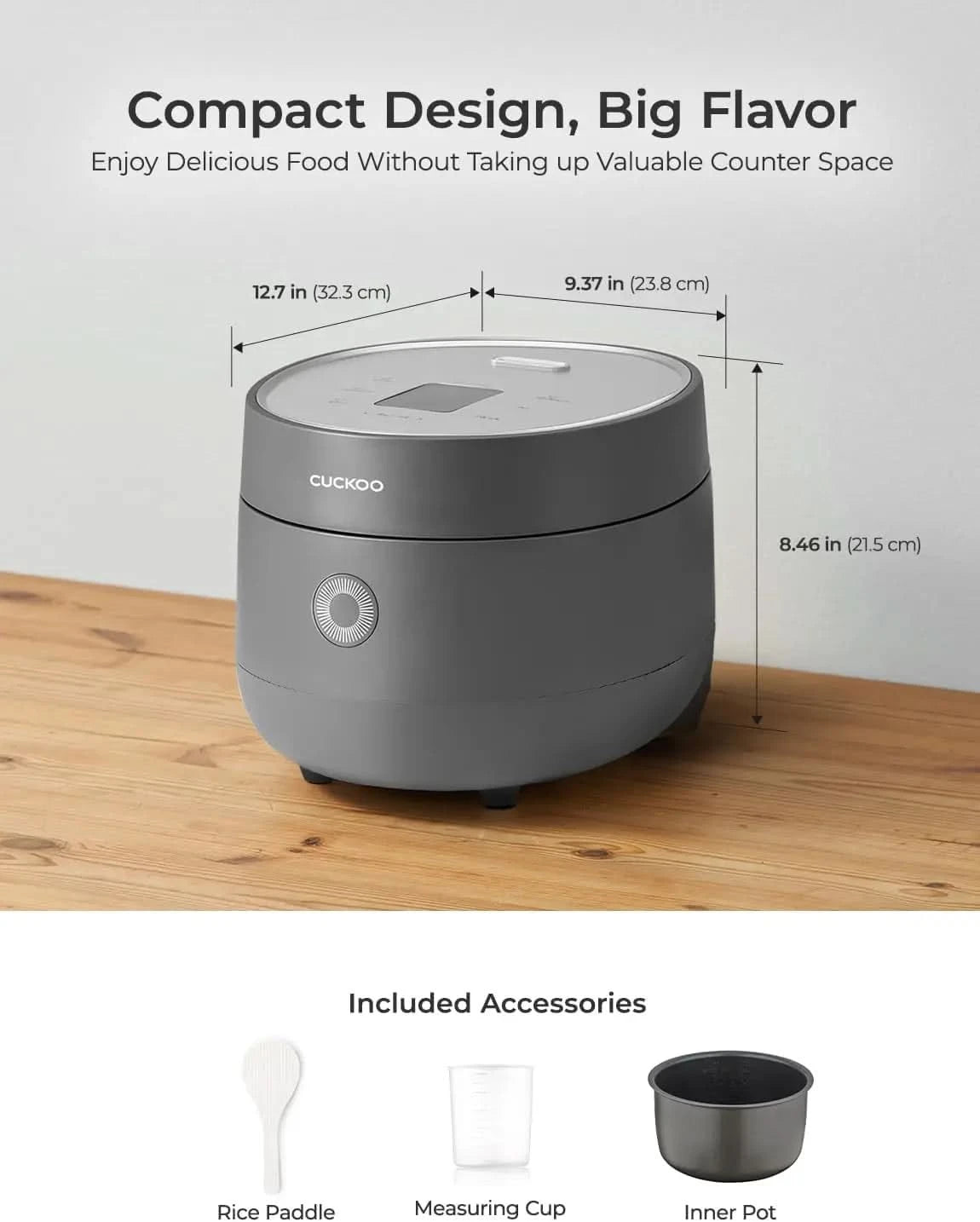 Rice Cooker 6 Cup Uncooked / 12 Cup Cooked, Modern Fuzzy Logic Rice Cooker Small with Delay Timer & Keep Warm Setting, Versatile - M & M Global