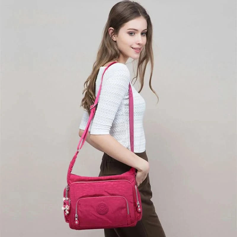 High Quality A4 Men Women Shoulder Messenger Bag Cross Body Large Capacity Purse Waterproof Lightweight Blue Purple Red M1304 - M & M Global