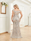 Luxury Sequin Saudi Evening Dresses One Shoulder Long Elegant Floor-Length Arabic Women Formal Prom Party Mermaid Gowns