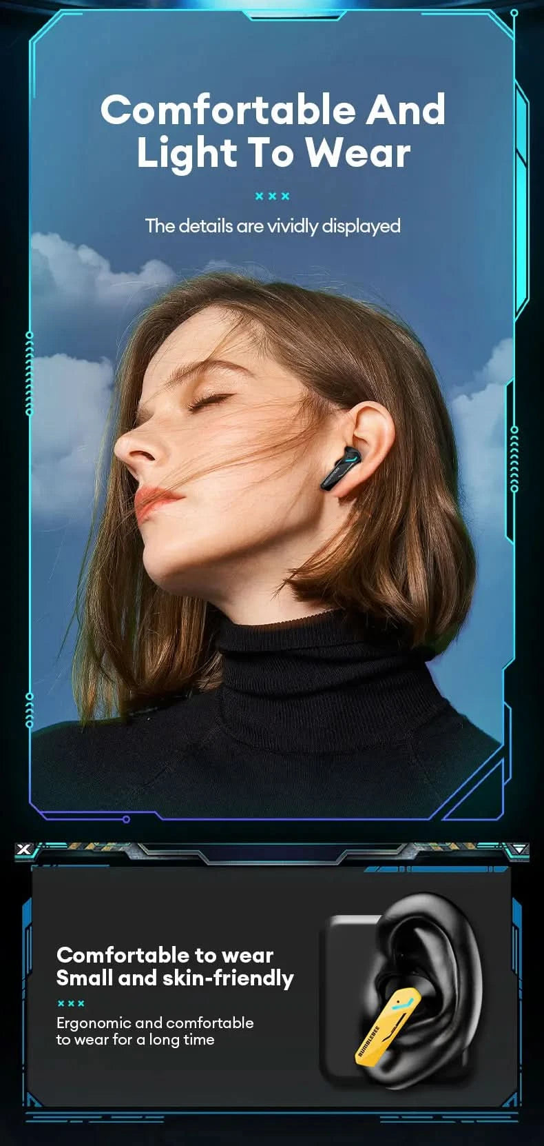 Ship From US Transformers Bluetooth Earphones Wireless Gaming Headset GM2 Pro Low Latency Earbuds HD Call with Mic 2025 New