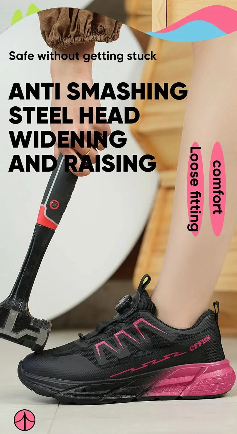 New women's anti-puncture anti-smash breathable fashion safety protection shoes