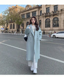 Plus Size Trendy Korean Style Woolen Coat Women's Loose Midi Student Style Jacket Autumn Winter New Arrival Small Size Outerwear