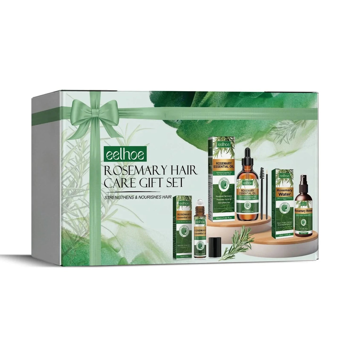 Rosemary Hair Care Set Contains Rosemary Hair Roller Hair Spray Essential Oil Nourish Hair Soft Fluffy Strong Moisturizing Root - M & M Global