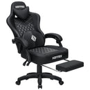 Gaming Chair with bluetooth Speakers RGB LED Lights Ergonomic Massage Video Game Chair with Footrest High Back w/ Lumbar Support