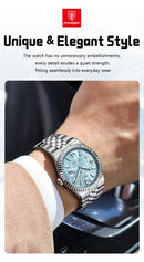 POEDAGAR High Quality Original Men Clock Waterproof Luminous Date Luxury Man Watch Stainless Steel Quartz Men's Watches Male+Box