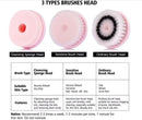 Facial Cleansing Brush Face Scrubber Electric Exfoliating Spin Cleanser Device Waterproof Deep Cleaning Massage Remove Blackhead - M & M Global