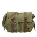 MUCHUAN Canvas Leather Men Messenger Bags   Big Satchel Shoulder Bags Male Laptop Briefcase Travel Handbag - M & M Global