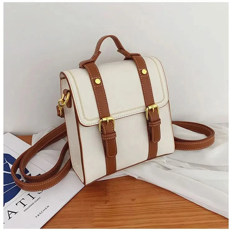 Vintage women messenger bags pu leather female shoulder bag small ladies Totes 2024 new Multifunction schoolbag bagpack handbag - M & M Global