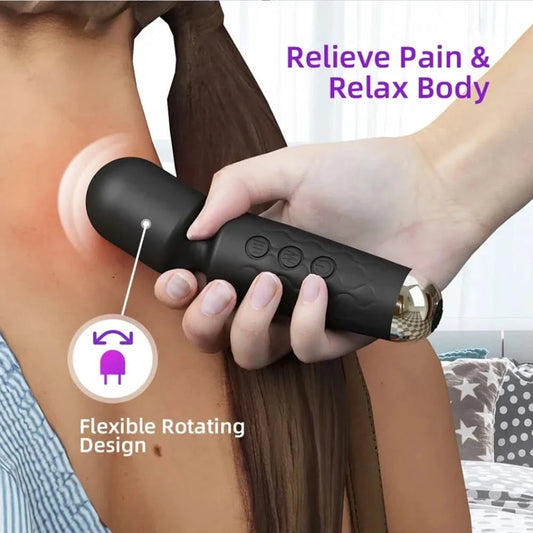 Portable Electric Massage Stick with 8 Adjustable 20 Modes, Suitable for The Back/Neck/Legs/Waist, Relieving Fatigue - M & M Global