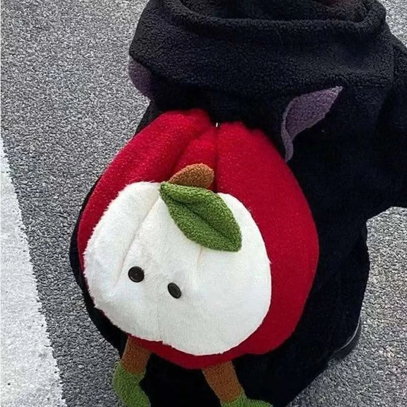 Anime Love and Deepspace Caleb Cosplay Fluffy Apple Drawstring Backpack Cartoon Shoulders Bag Large Capacity Knapsack Xmas Gift - M & M Global
