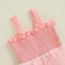 Lioraitiin Baby Kids Girl s Slip Dress  Casual Sleeveless Contrast Color Layered Summer A-line Dress Tulle Princess Dress - M & M Global