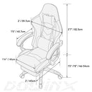 Dowinx Gaming Chair Ergonomic Office Recliner for Computer with Massage Lumbar Support, PU Leather E-Sports Gamer Chairs