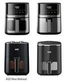 5qt Air Fryer Compact Knob Black for dorm office - 4.7L Airfryer with Window 1400W Visual Basket - Non-Stick Pan, Manuel Control - M & M Global