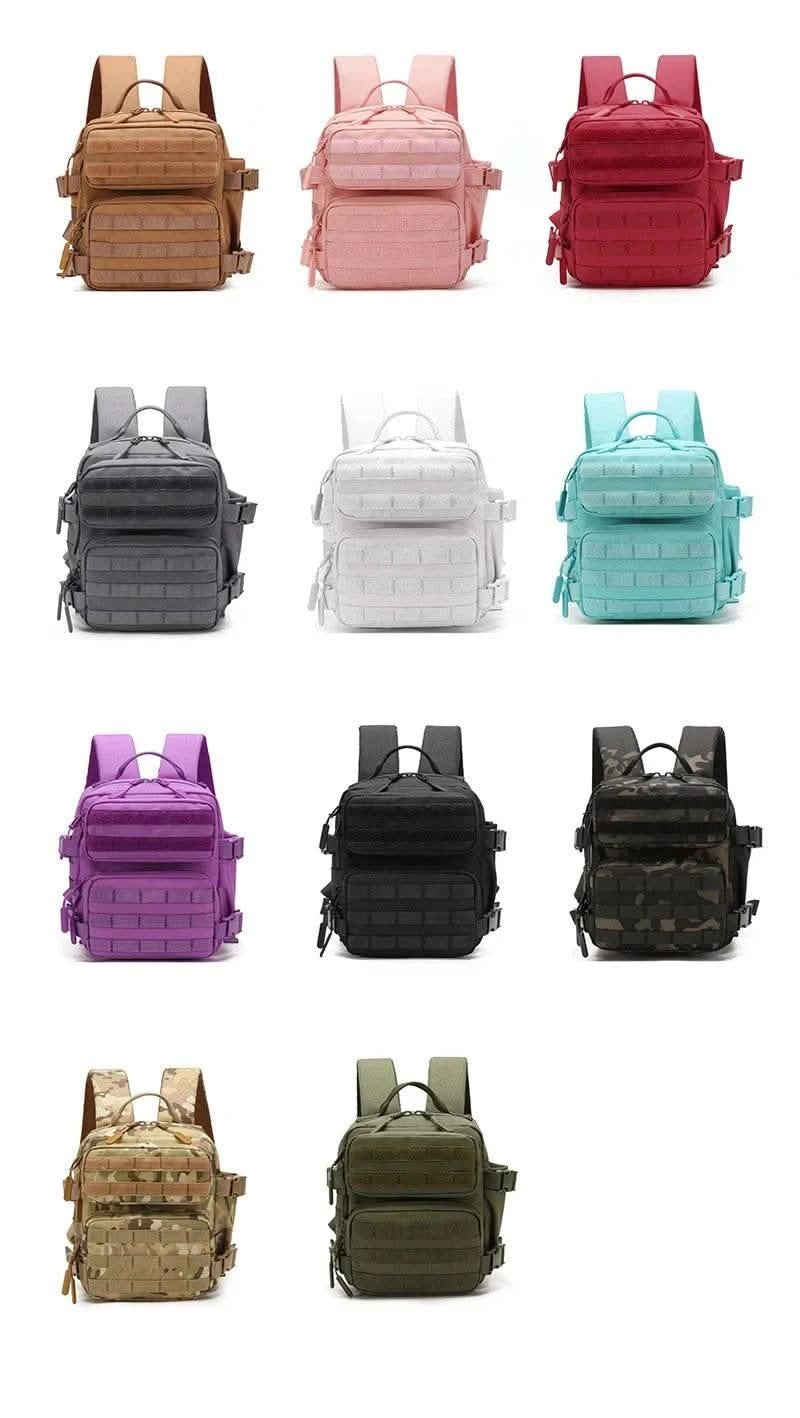 9L Mini Tactical Backpack for Women Travel Hiking Gym Bag Waterproof Sport Fitness Rucksack with Bottle Holder - M & M Global