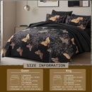 Elegant butterfly hot stamping design printed Comforter sets, 100% microfiber comfortable and breathable, machine washable