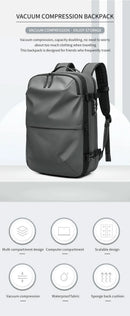 Men Travel Backpack vacuum compression 17 inch Laptop Backpack Business Large Capacity school Backpack Expanded Hiking backpack - M & M Global