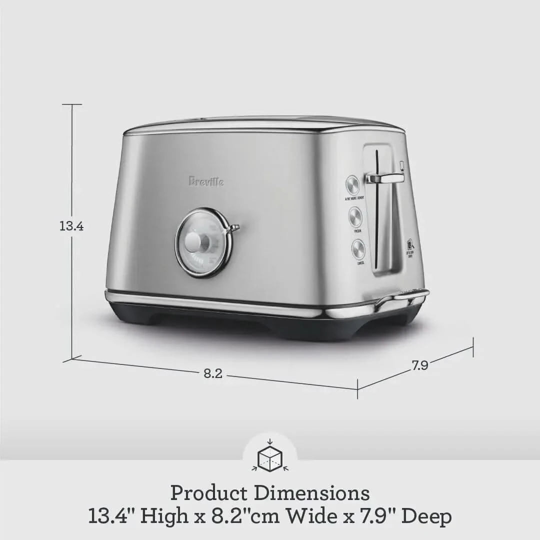 Luxe Toaster 2 Slice BTA735BSS, Brushed Stainless Steel - M & M Global