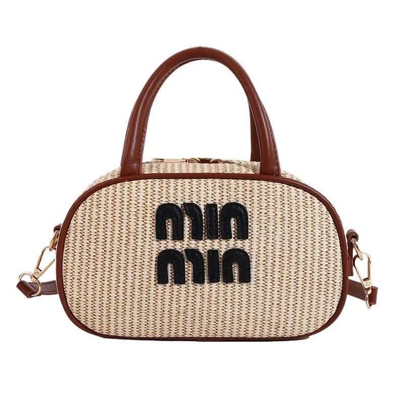 2025 new trendy and fashionable crossbody bag with niche design, woven shoulder bag for women, popular bowling bag this year - M & M Global