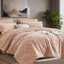 7 Pcs luxury cut flower design Comforter Set, soft microfiber, lightweight and breathable,Bedding Set for all seasons