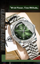 POEDAGAR Fashion High Quality Men Clock Waterproof Date Week Watch For Man Stainless Steel Luxury Quartz Men's Watches Reloj+Box