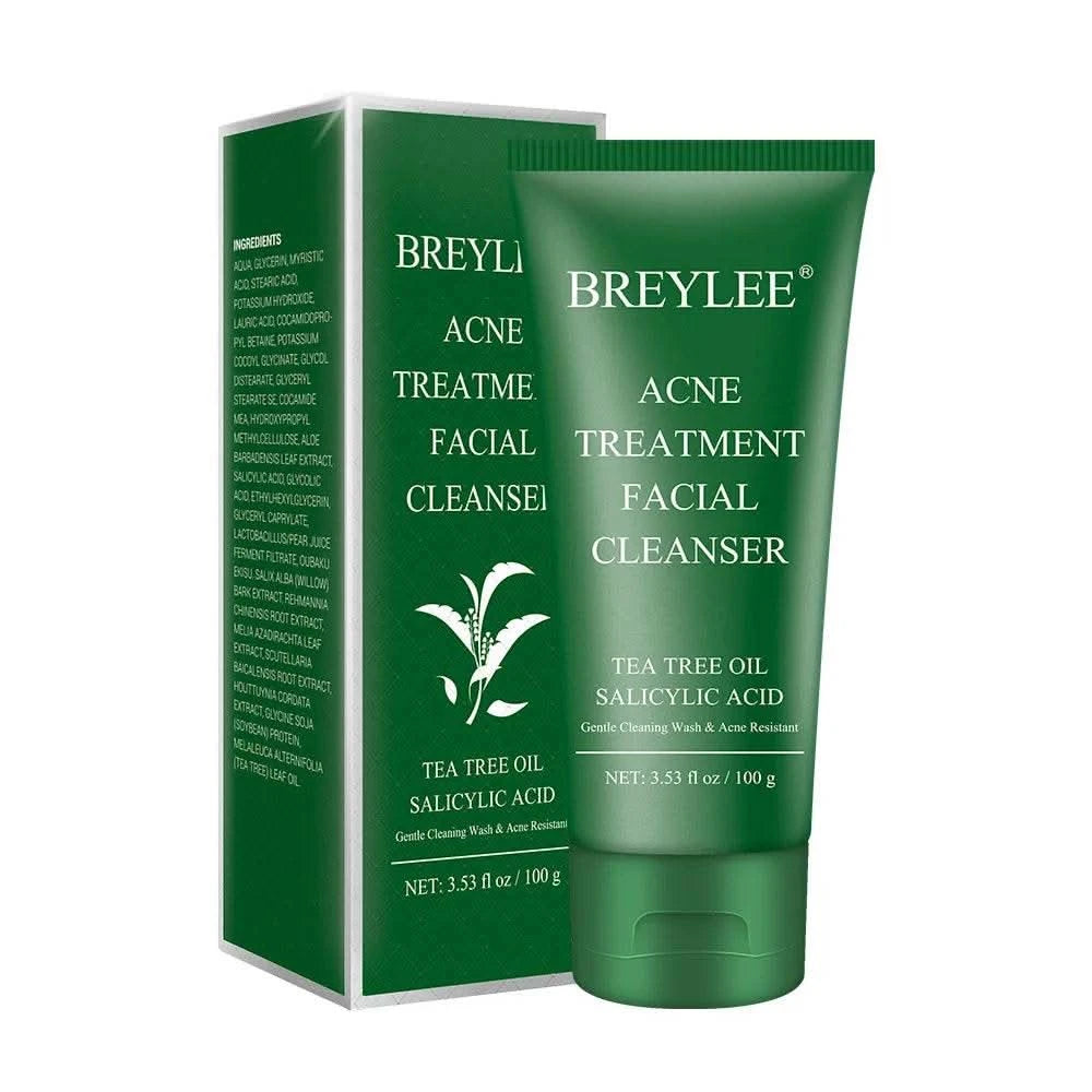 BREYLEE Acne Treatment Set 4pcs Facial Cleanser Toner Serum Cream Skin care - M & M Global