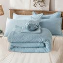 solid striped check Comforter set, soft microfiber, lightweight and breathable, easy to care for - bedding set for all seasons