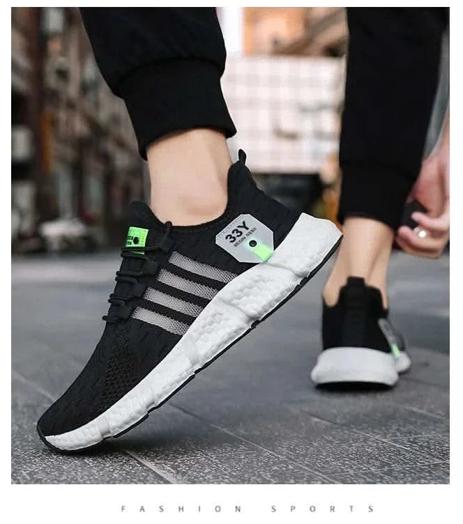 Breathable Mesh Men Shoes Trendy Lightweight Walking Flats Plus Size Male Tennis Sneakers Outdoor Running Fitness Shoes 2025 - M & M Global