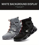 Fashionable breathable anti-smash and anti-puncture safety shoes