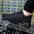 Safety shoes for men and women, breathable work sports shoes, steel toe shoes, puncture resistant safety protection shoes