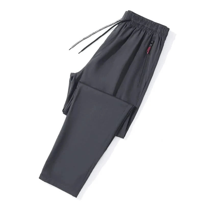 Men's Casual Pants Stretch Slim Fit Elastic Waist Jogger Korean Classic Blue Black Gray Male Brand Trousers Plus Size - M & M Global