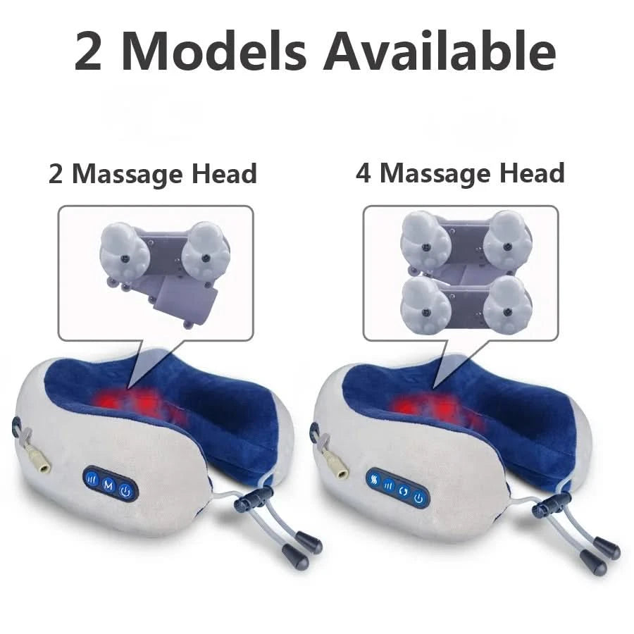 Rechargeable Neck Massager U shaped Pillow Multifunctional Portable Shoulder Cervical Massager Outdoor Home Car Relaxing Massage - M & M Global