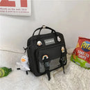 Japanese high-capacity single-shouldered slouch bag for schoolgirls, carry-on canvas messenger bag, Japan and South Korea - M & M Global