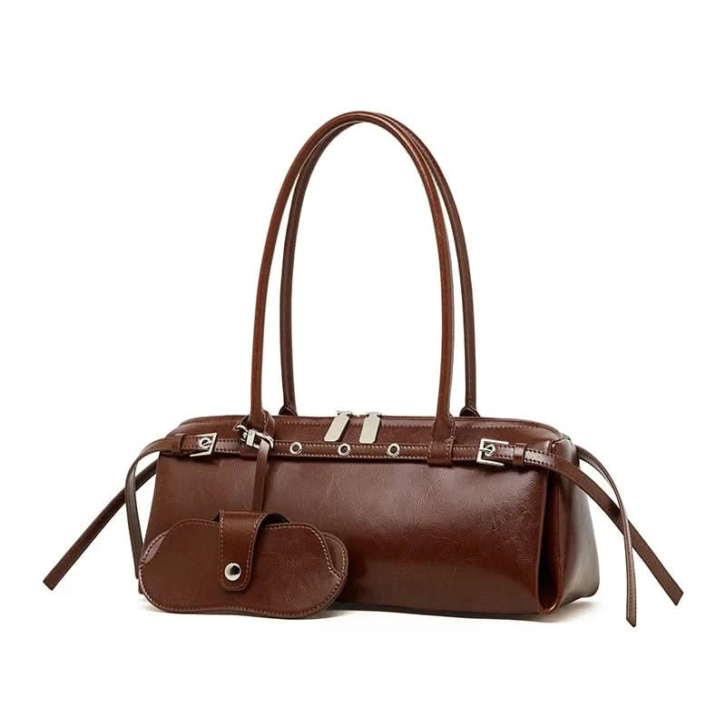 New Women's Rectangle Bag Luxury Designer Shoulder Bags High Quality Cowhide Handbags Fashion Women Baguette Bag 3086 - M & M Global