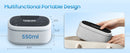 550ml Ultrasonic Cleaner, 45kHz Portable Jewelry Glasses Cleaning Machine, Deep Cleaning Ultrasound Appliance With 100ml Cleaning Solution, 5 Timer, 3 Power Levels, Degas Mode