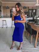 Summer Casual Sexy Square Neck Sleeveless Women's Dress
