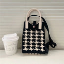 Korean Fashion Heart Knitted Mini Square Handbag for Women Small Mobile Phone Shoulder Bags Girls Cute Outdoor Crossbody Bags - M & M Global