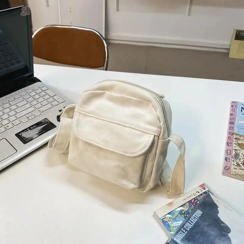 Fashion Small Canvas Crossbody Bags for Women 2025 Mini Shoulder Phone Purse Girl Student Cotton Cloth Mini Female Handbags Flap - M & M Global