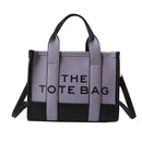 Hot Sale Of The Season New Women's PU Leather 3D Square Shoulder Bag Letter Tote Bag Color Block Fashionable Ladies Crossbody Ba - M & M Global