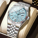 POEDAGAR High Quality Original Men Clock Waterproof Luminous Date Luxury Man Watch Stainless Steel Quartz Men's Watches Male+Box