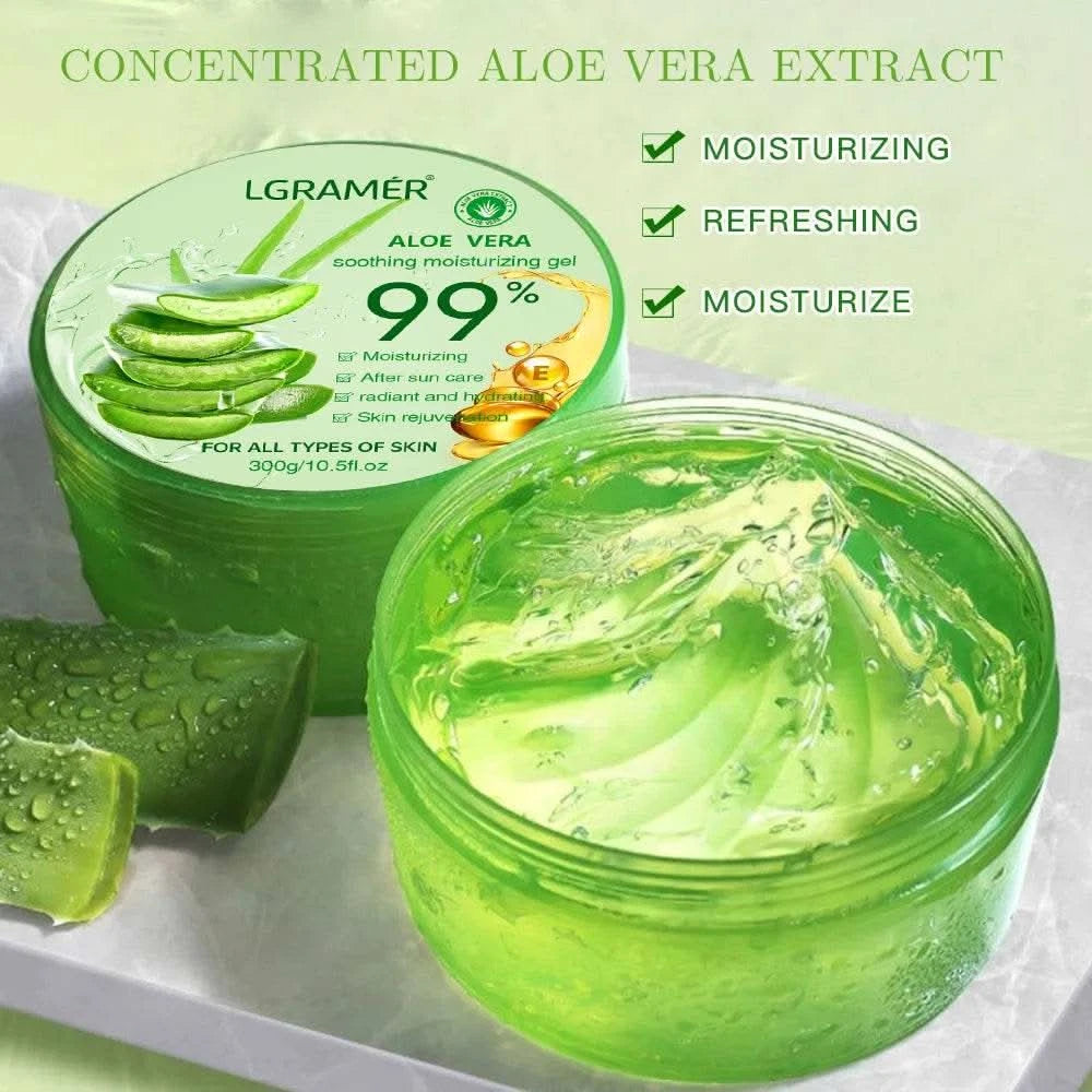 99% Aloe Vera Moisturizing Gel Refreshing Non Sticky Facial Facial Cream Wash Free Deep Nourishing Maintain Skin Face Care Skin - M & M Global