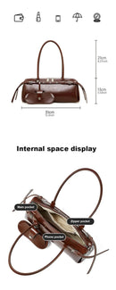 New Women's Rectangle Bag Luxury Designer Shoulder Bags High Quality Cowhide Handbags Fashion Women Baguette Bag 3086 - M & M Global