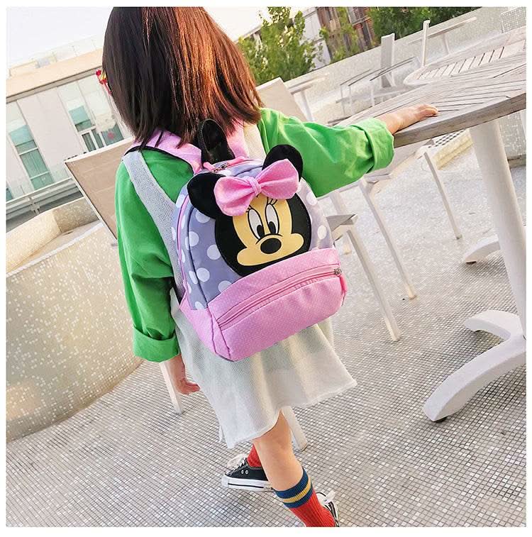 Disney Cartoon Backpack For Baby Boys Girls Minnie Mickey Mouse Children Lovely Schoolbag Kindergarten Schoolbag Kids Gift - M & M Global