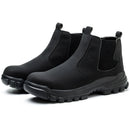 Waterproof Men's Safety Work Boots Steel Toe Shoes Anti Impact And Anti-Puncture Outdoor Adventure Hiking Protective Boots