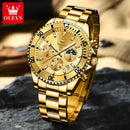 OLEVS Watches For Men Classic with Date Dress Luxury Big Face Waterproof Luminous Men's Wrist Watch Stainless Steel Men Watch - M & M Global