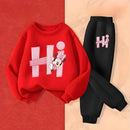 Girls' Cartoon Sweatshirt & Pants Set