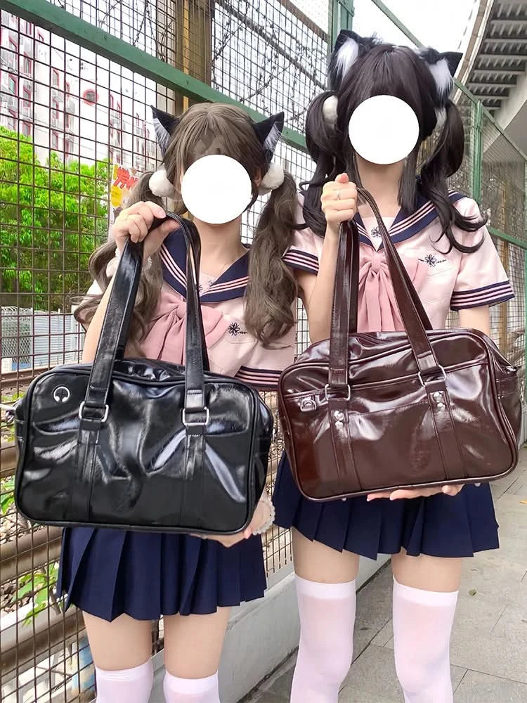 Original daily versatile jk messenger pu bags college style commuter school bags uniform bag for woman - M & M Global