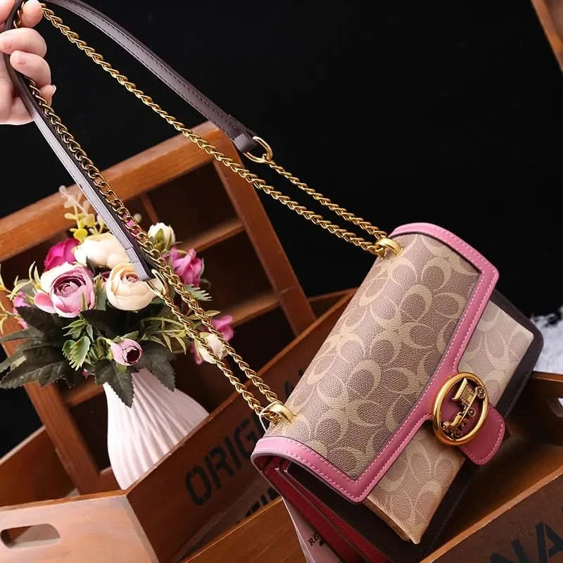 Light luxury women's bag 2025 new high-end color contrast single shoulder underarm bag designer fashionable crossbody small squa - M & M Global