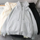 Y2K New Fashion Trend Sell Spot Zipper Hoodie Women Street Casual Loose Fleece Thick Both Sides Wearing Sweatshirt Unisex Hoodie