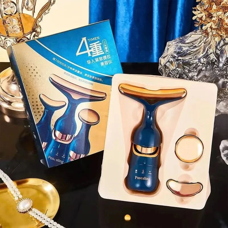 Home Electric Facial Beauty Device, Slimming and Skin Rejuvenation, Lifting and Firming Face and Eye Massager, Beauty Tool. - M & M Global