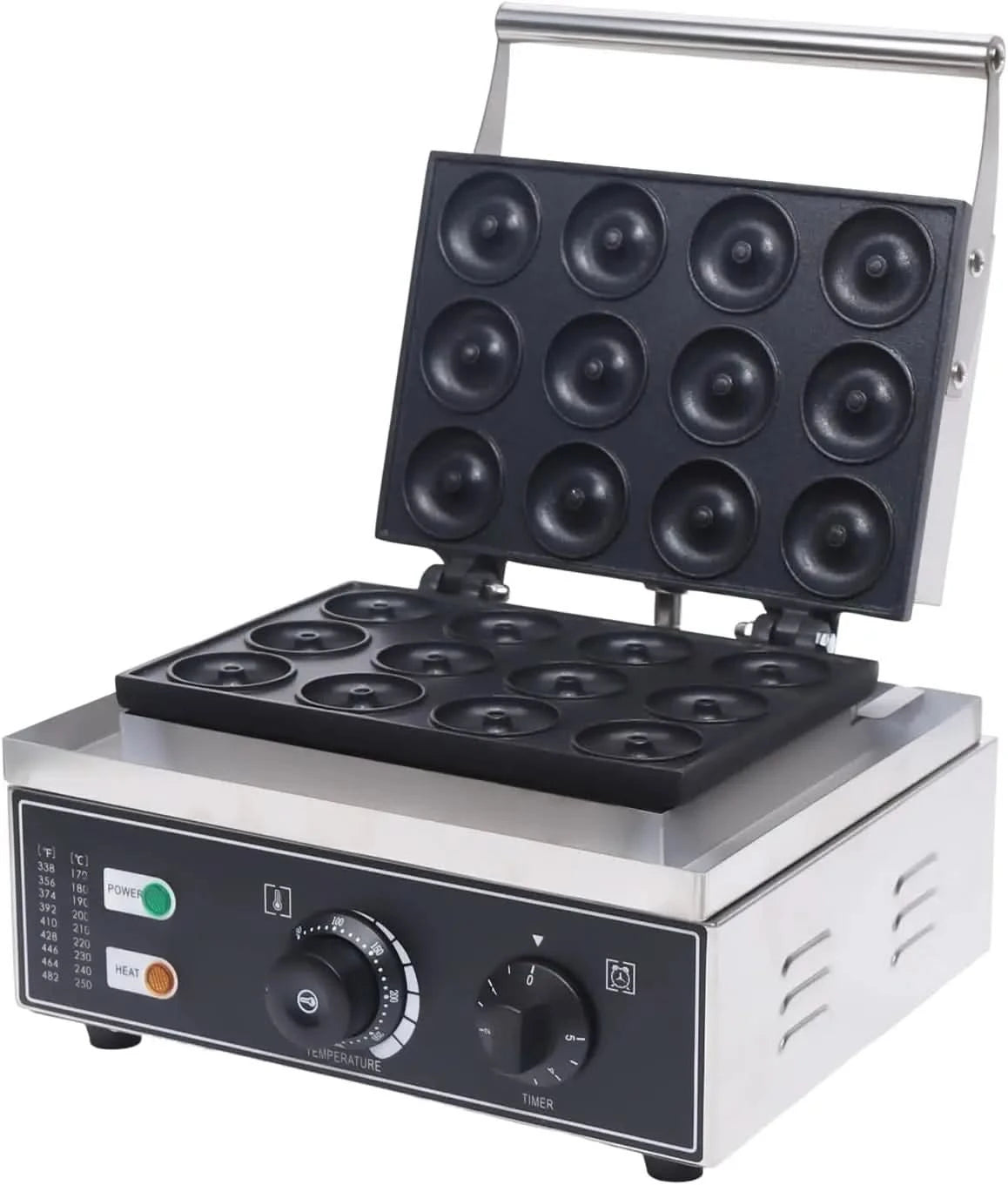 Commercial Donut Pancakes Maker Machine Non Stick Surface Double Sided Heating Two Knobs Versatility Control Temperature Time In - M & M Global